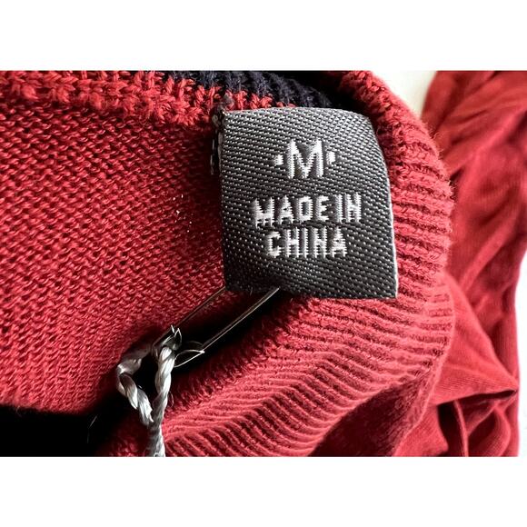 Cullen Sweater Top Shirt Men Medium Silk Blend Pullover NEW Preppy Dark Academia - Picture 4 of 10